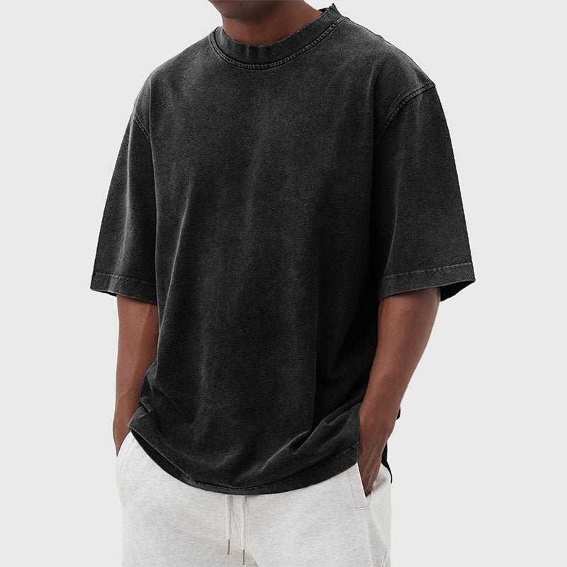 Oversized Crew Neck T-Shirt with Dropped Shoulder