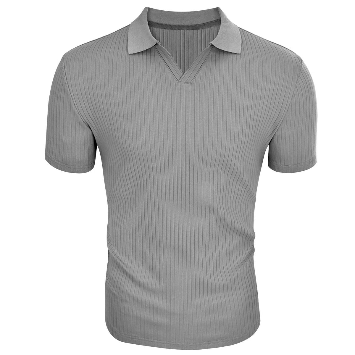 Polo texturé pour homme | Haut en maille ajusté à manches courtes