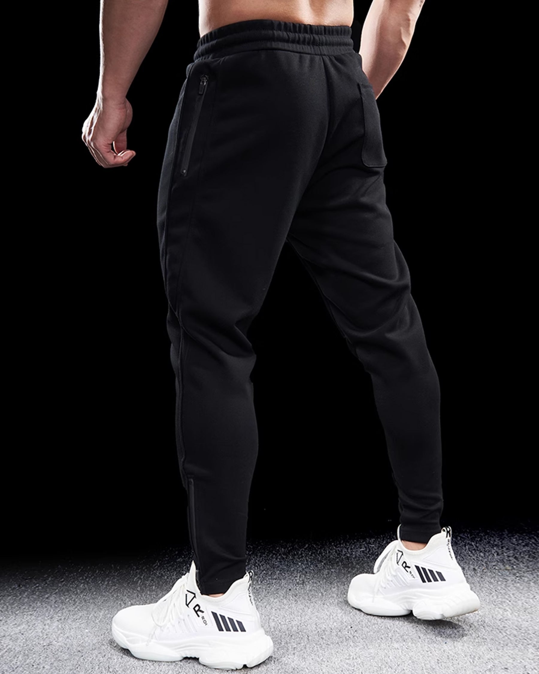 Men's Tapered Joggers with Zip Pockets