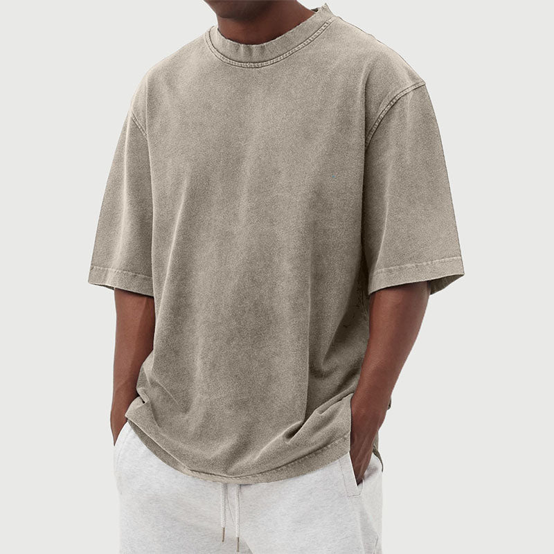 Oversized Crew Neck T-Shirt with Dropped Shoulder