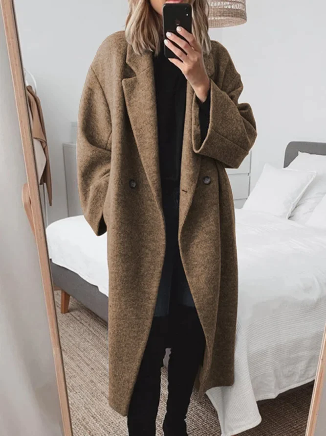 Women's Oversized Tailored Coat | Relaxed Longline Overcoat