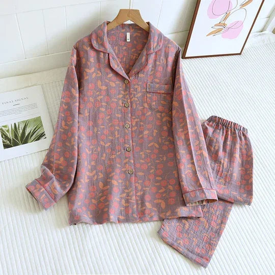 Women’s Floral Print Long Sleeve Pyjama Set