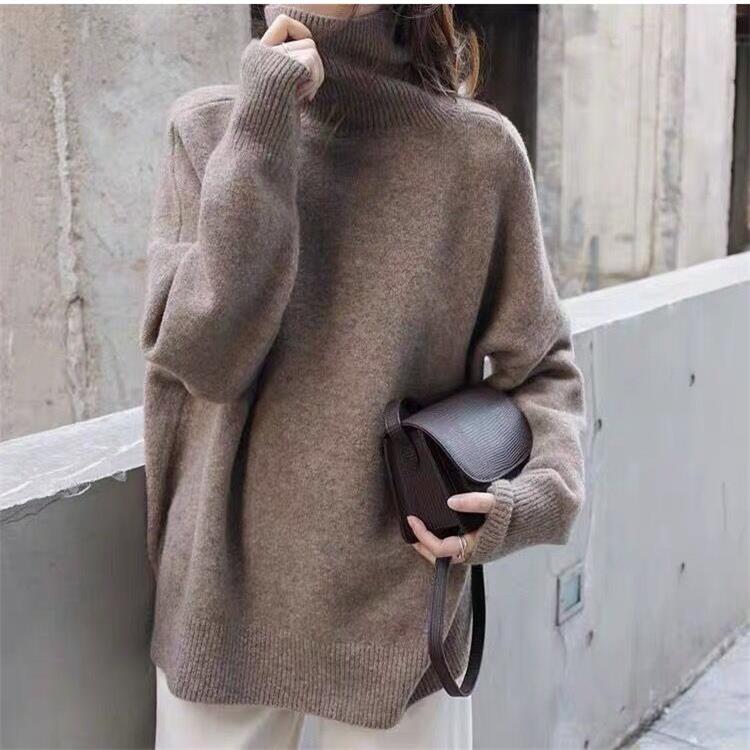 Women's Oversized Roll Neck Knitted Jumper