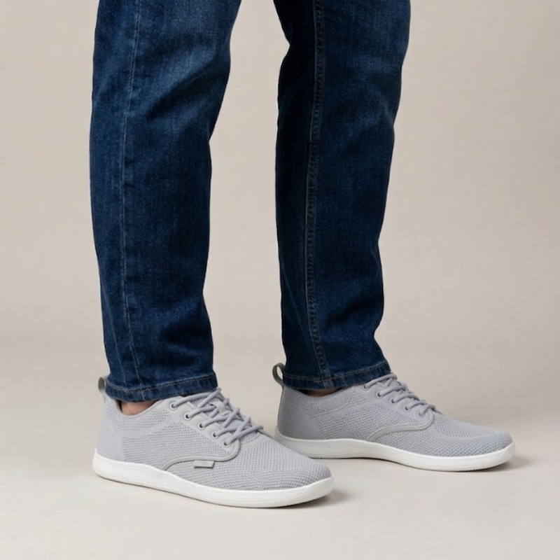 Męskie lekkie siateczkowe buty sportowe sznurowane