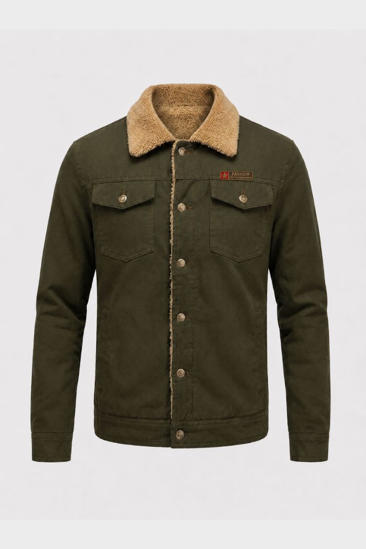Veste de ranch pour homme | Veste de travail à boutons-pression