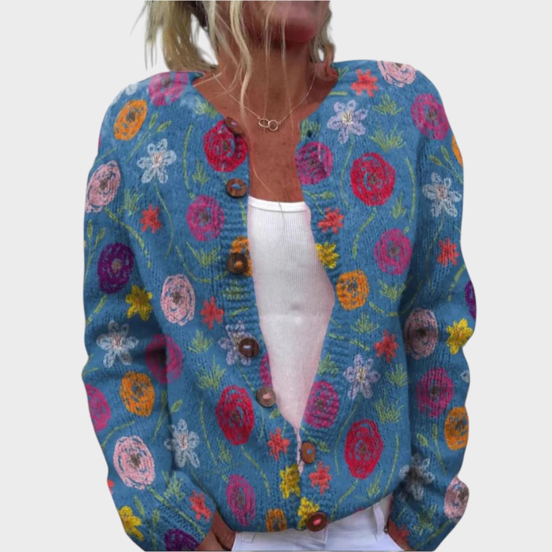 Women's Floral Crochet Cardigan | Lightweight Open Front