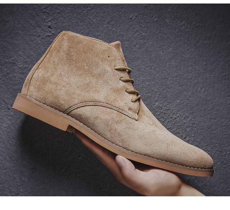 Suede Chukka Boots with Lace-Up Front