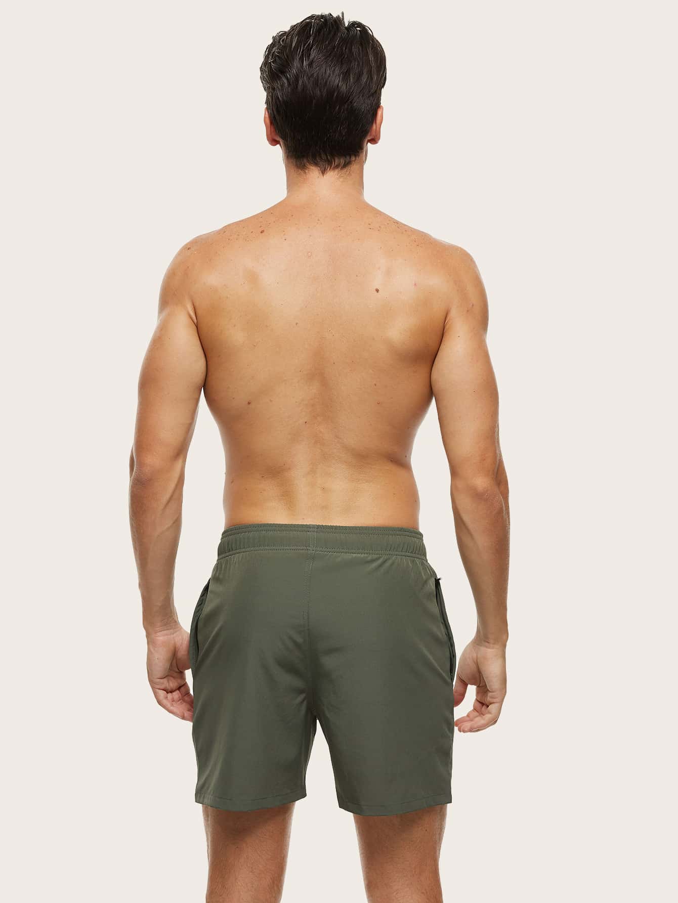 Quick-Dry Swim Shorts with Drawstring Waist