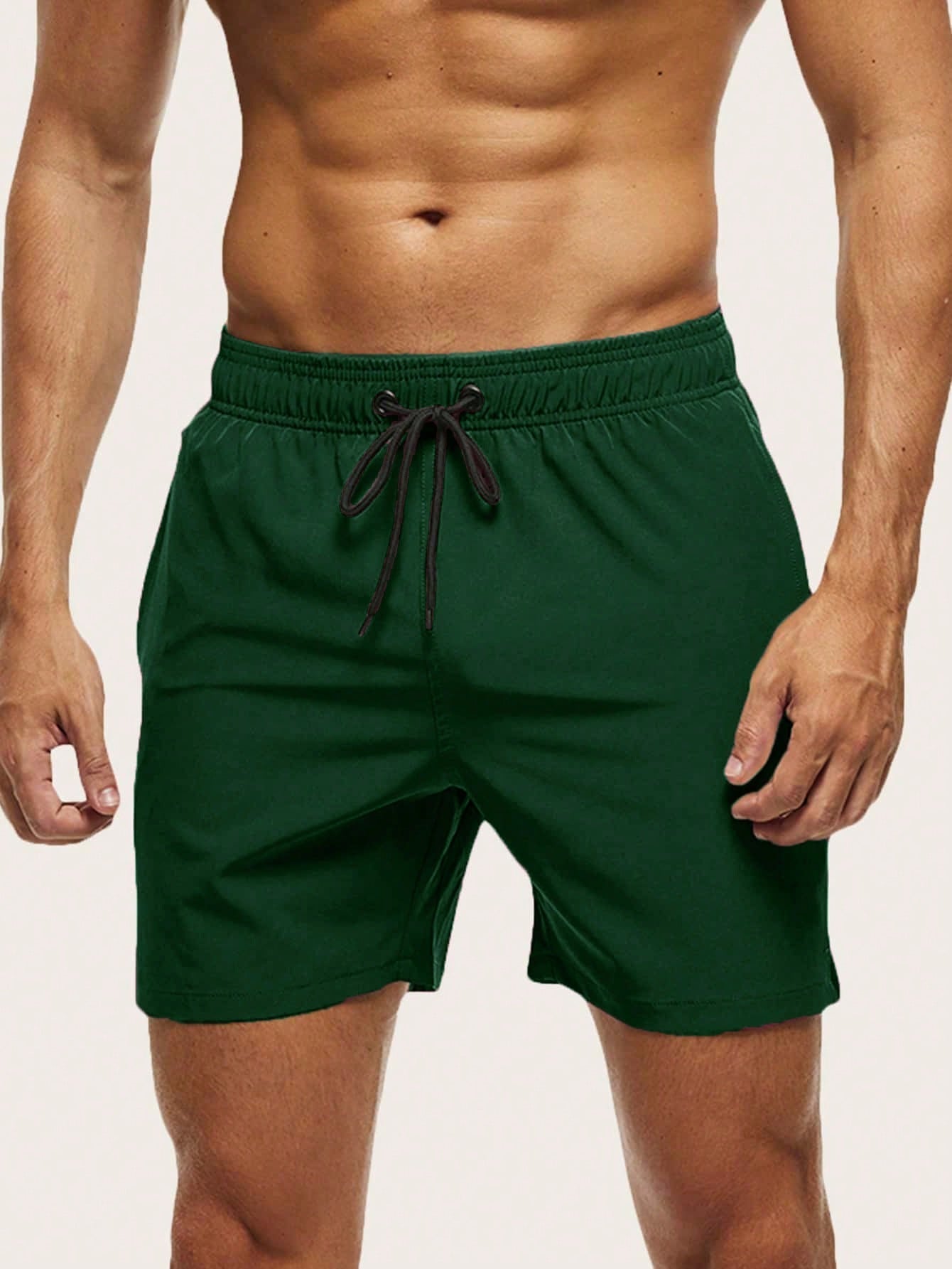 Quick-Dry Swim Shorts with Drawstring Waist