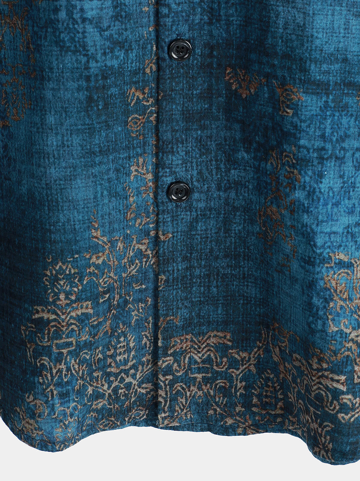 Chemise vintage à manches courtes imprimée pour homme