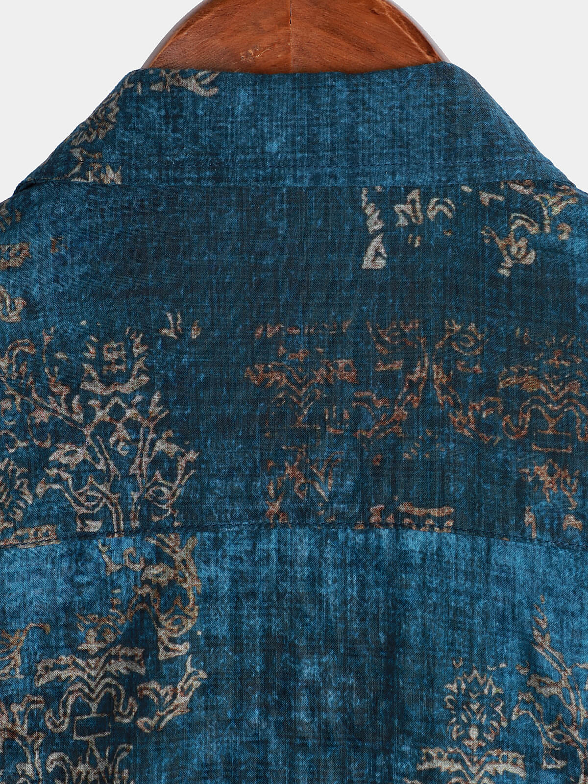 Chemise vintage à manches courtes imprimée pour homme