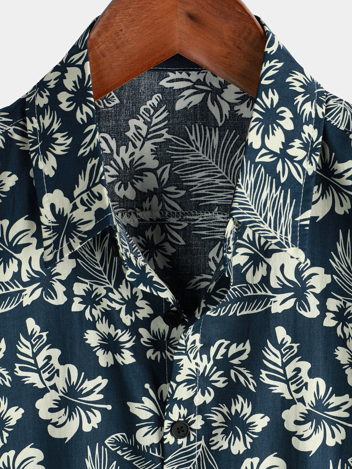 Men's Floral Print Short Sleeve Shirt with Chest Pocket