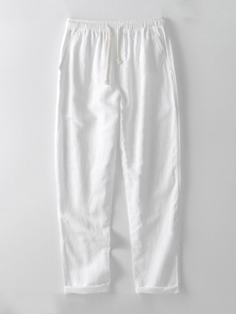 Linen Shirt and Trousers Co-Ord Set with Short Sleeves
