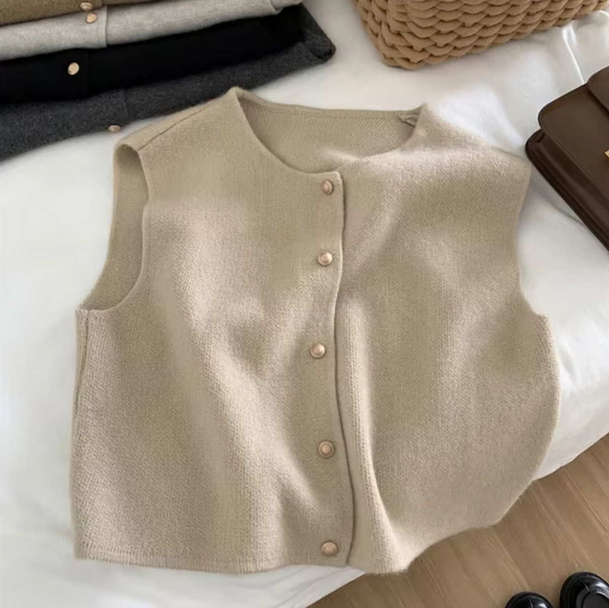 Women's Cable Knit Sweater Vest | Sleeveless Layering Top
