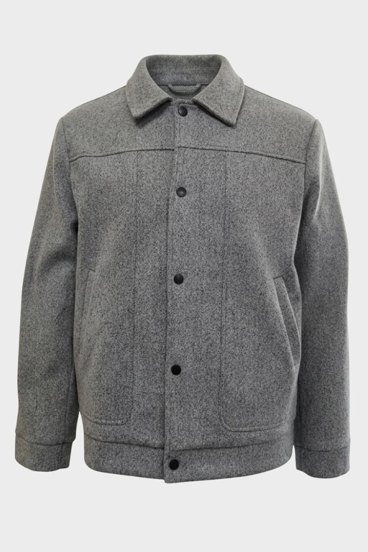 Men's Casual Trucker Jacket | Smart Collar Shirt Style