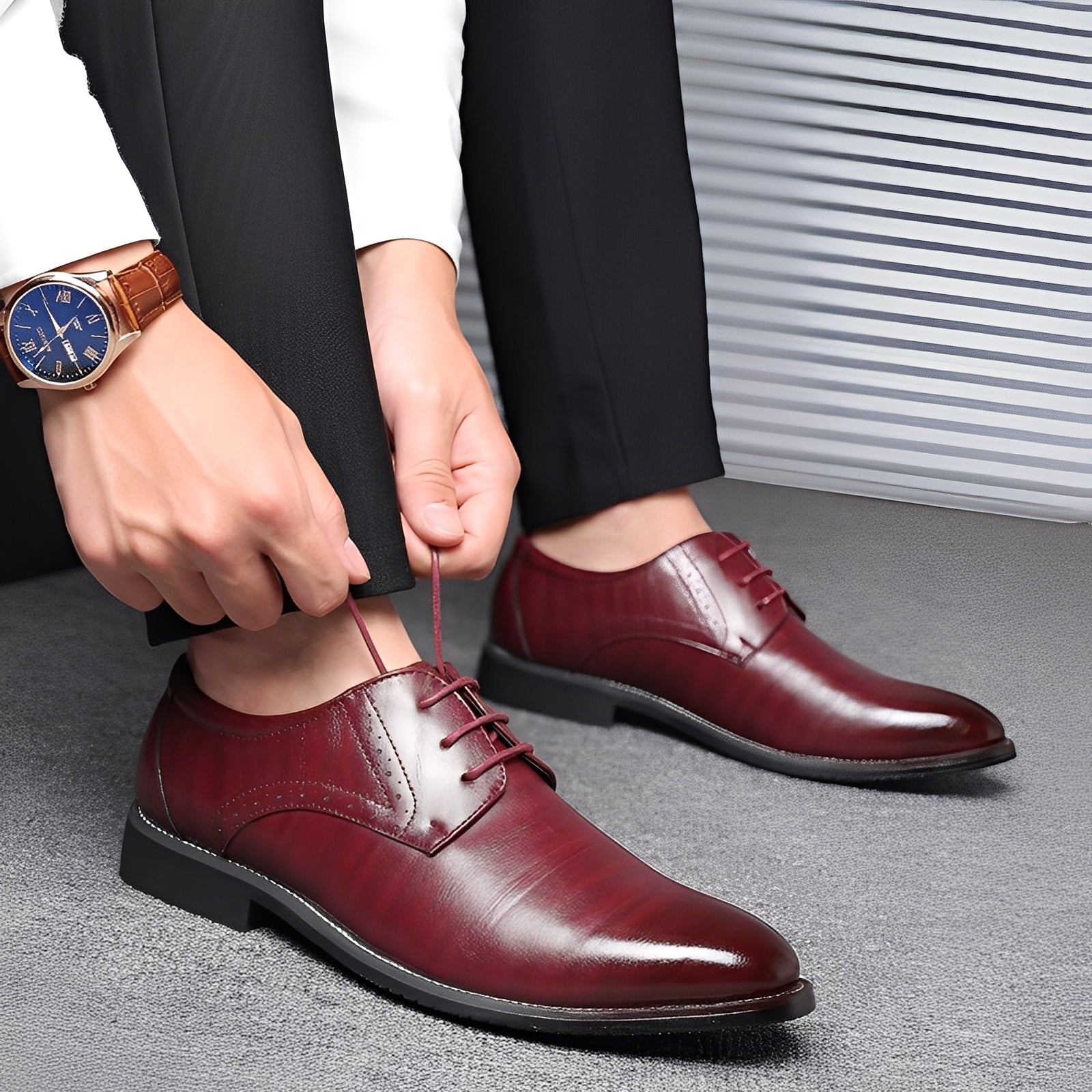 Chaussures Derby habillées à lacets pour homme