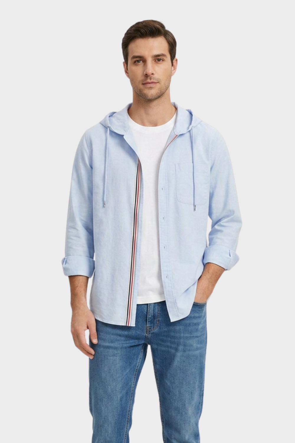 Men's Lightweight Hooded Jacket | Casual Zip Up