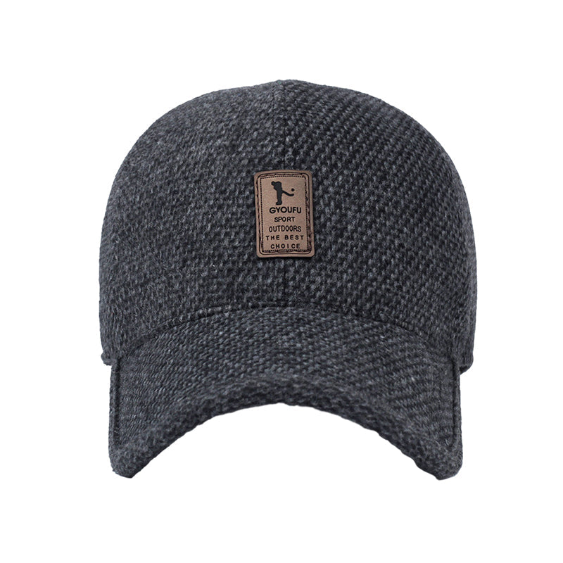 Casquette de baseball style tweed à visière incurvée