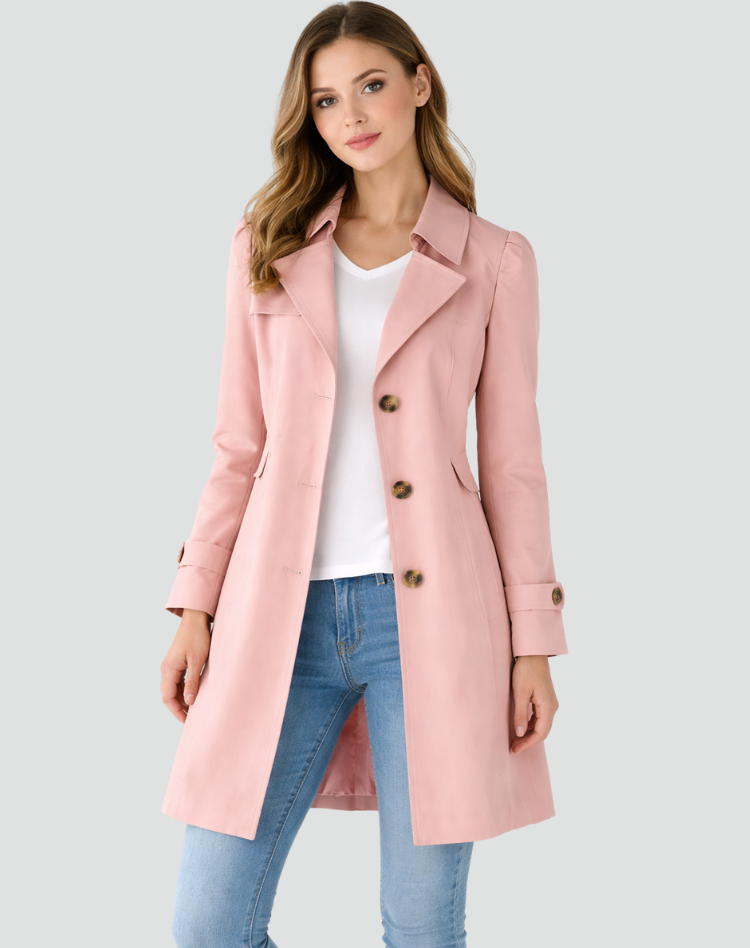 Trench-coat léger pour femme | Veste à revers classique