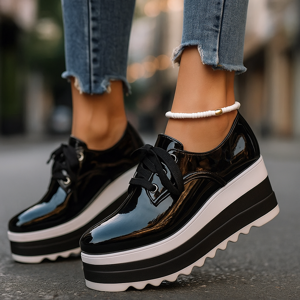 Women’s Lace-Up Platform Wedge Shoes