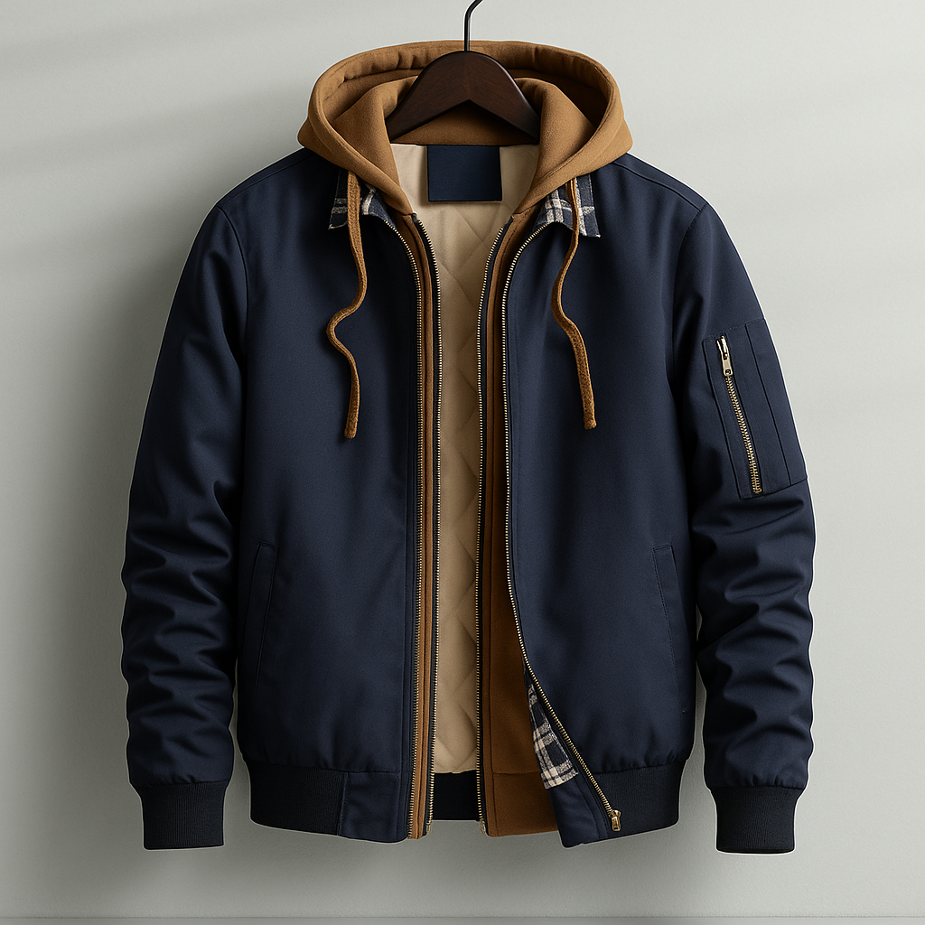Veste d'hiver à capuche pour homme | Manteau à coque matelassée