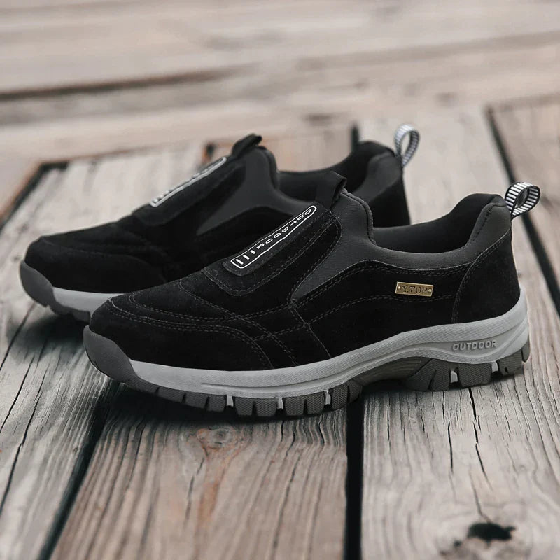 Slip-On Walking Shoes with Rugged Outsole