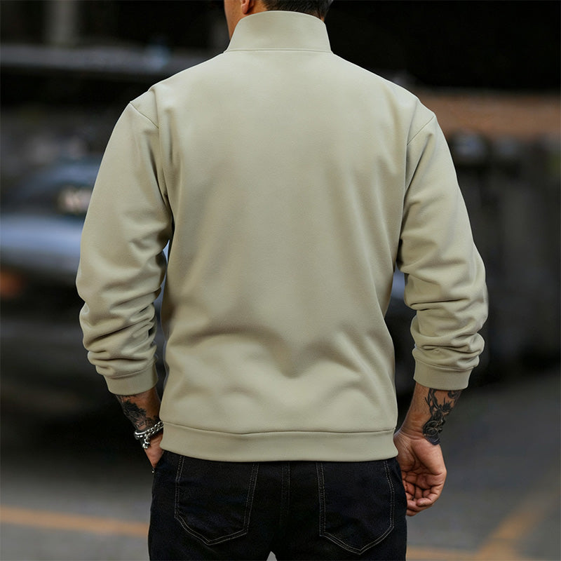 Men’s Half-Zip Sweatshirt with Stand Collar