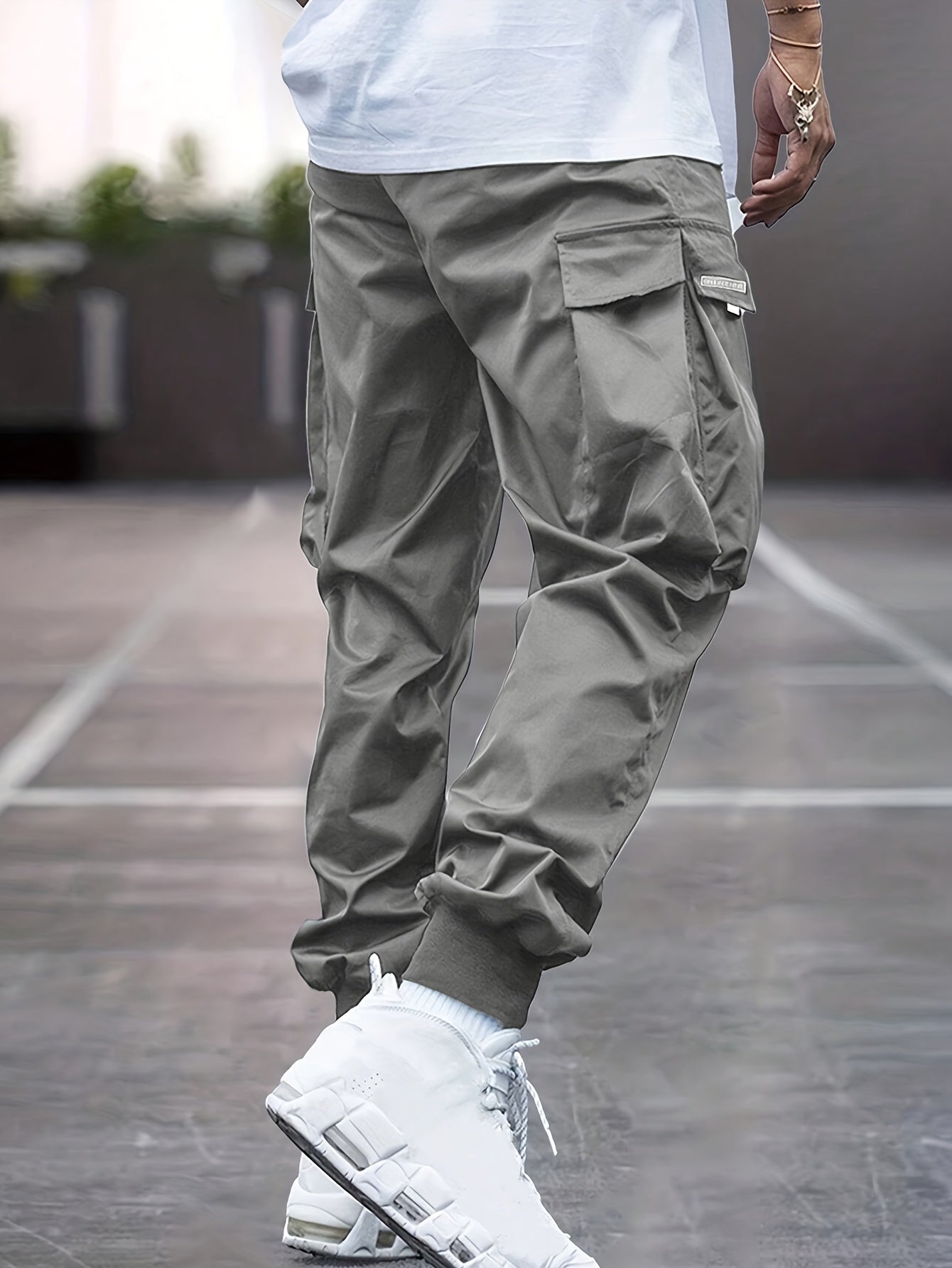 Jogger Cargo Trousers with Elastic Cuffs