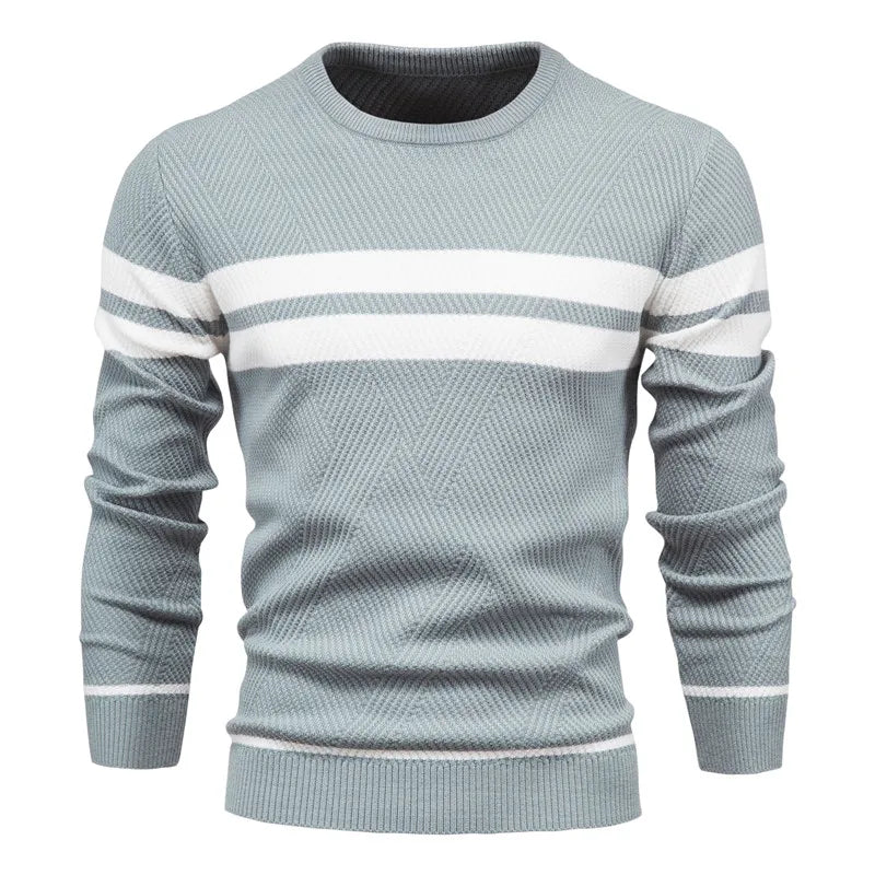 Men's Striped Crew Neck Jumper