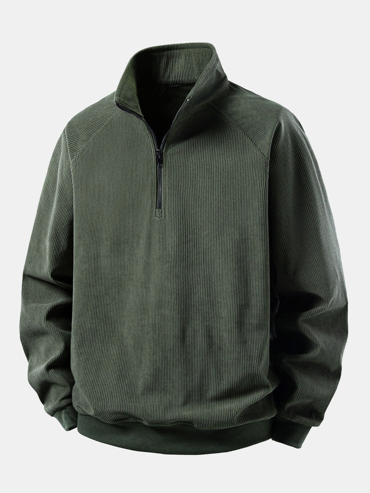 Men's Ribbed Quarter Zip Sweatshirt