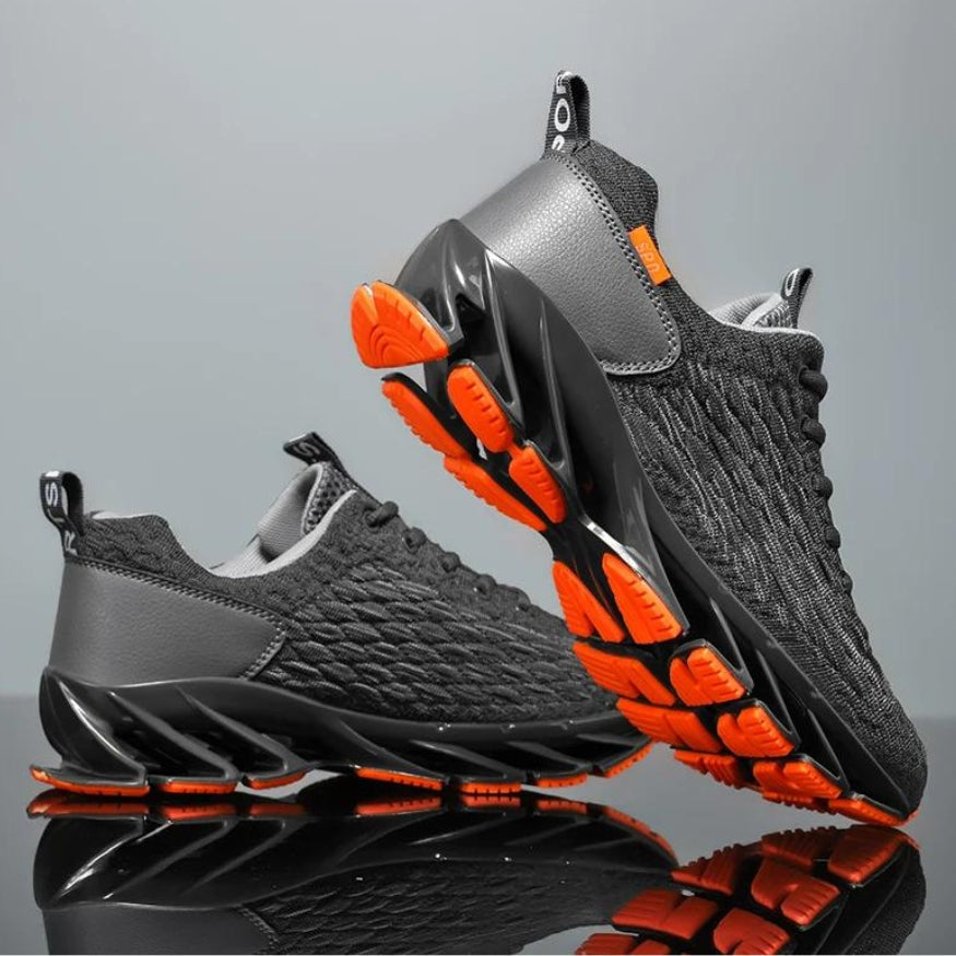 Baskets de course en mesh avec semelle de style lame