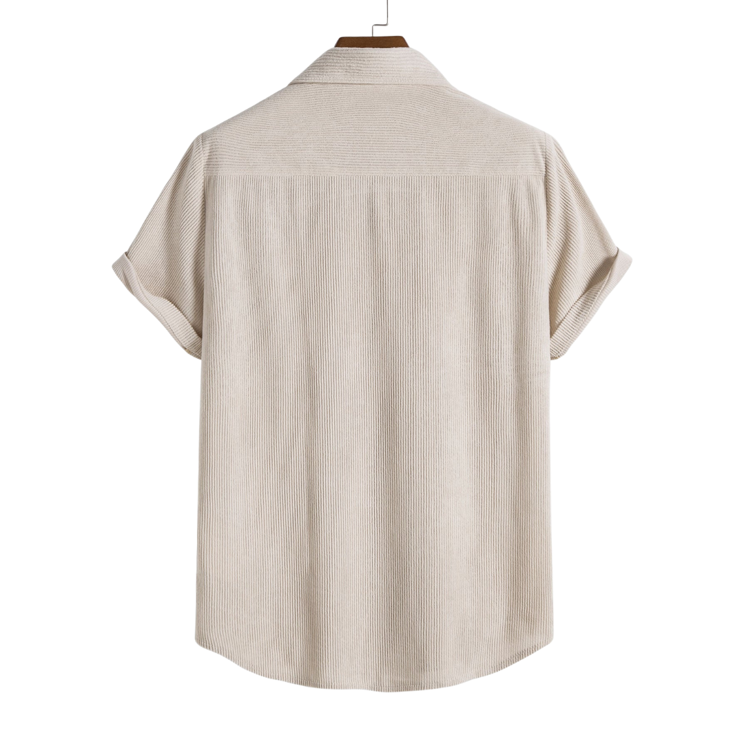 Chemise boutonnée texturée à manches courtes pour homme