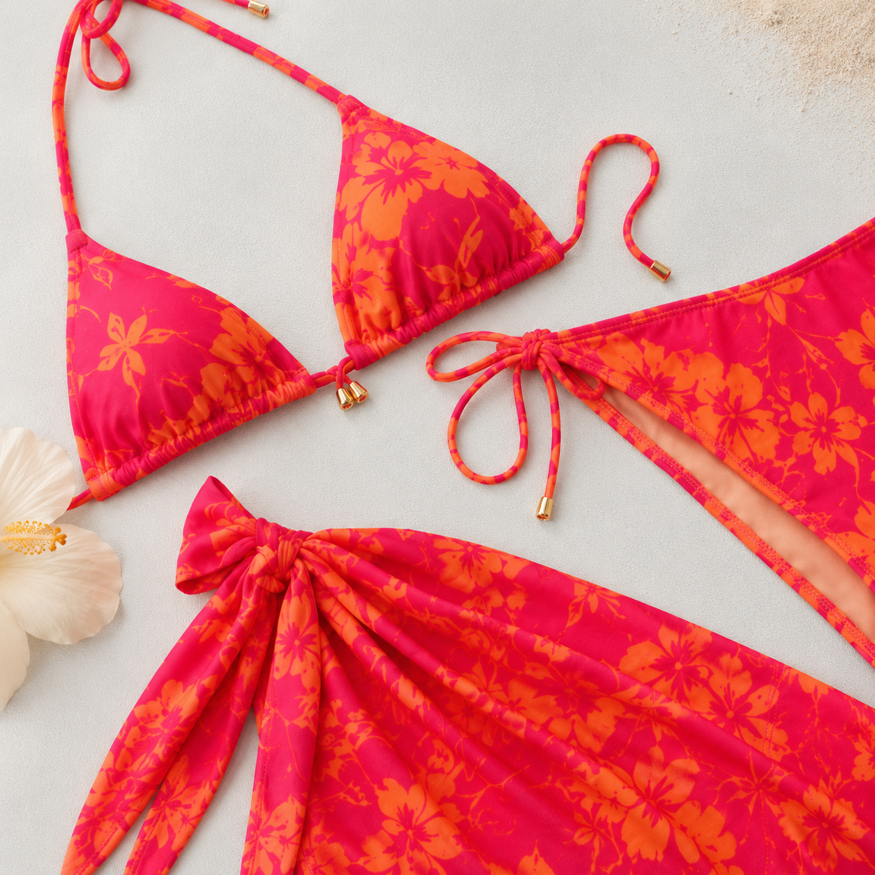 Bikini and Sarong Set for Beach and Poolwear