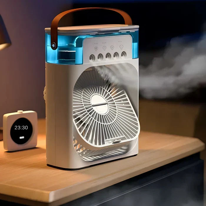 Portable Air Cooler with LED Light and Carry Handle