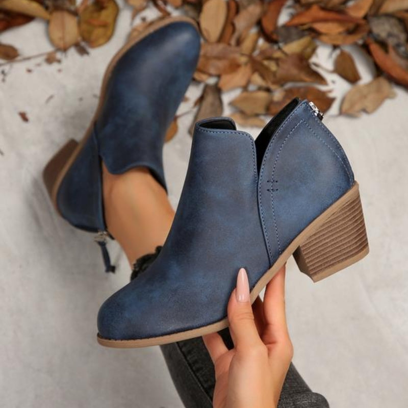 Women’s Cut-Out Block Heel Ankle Boots