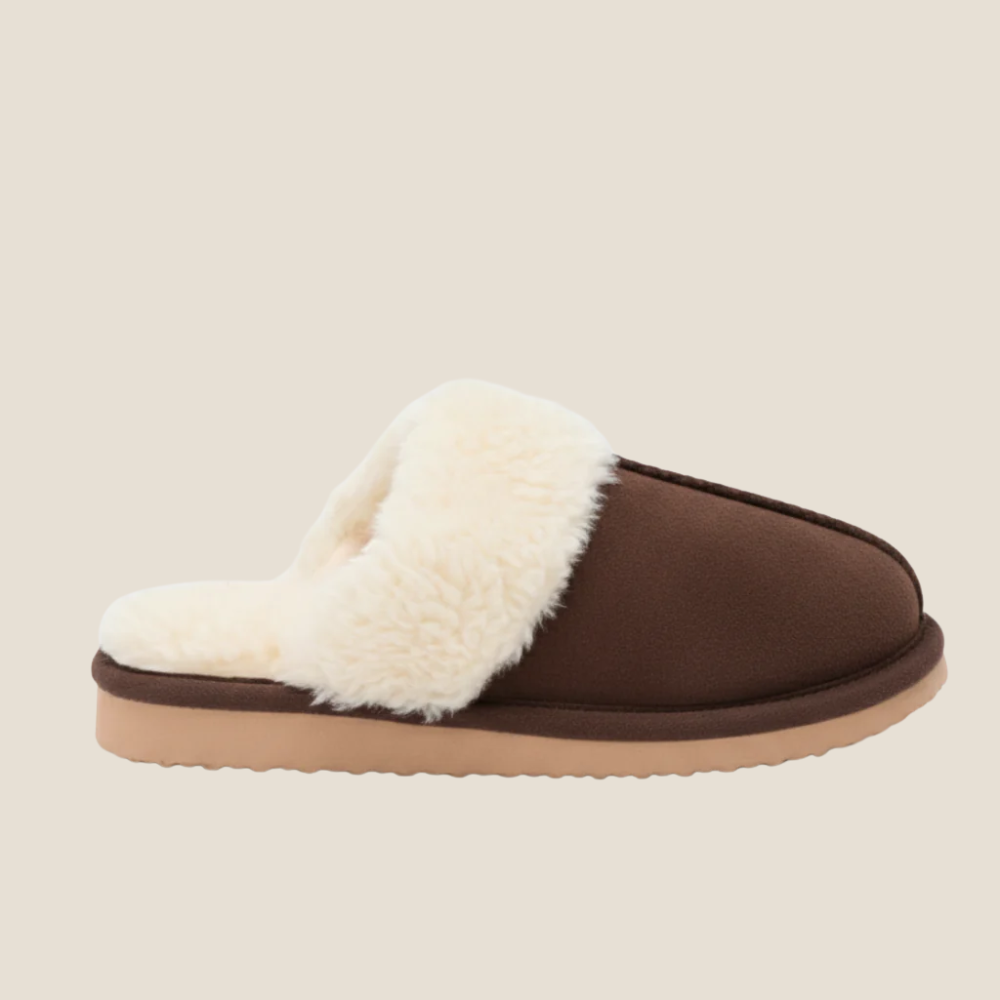 Women's Faux Suede Fur-Lined Slippers