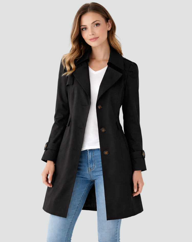Trench-coat léger pour femme | Veste à revers classique