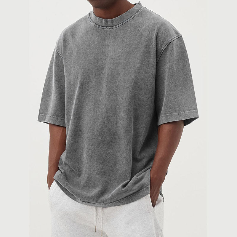 Oversized Crew Neck T-Shirt with Dropped Shoulder