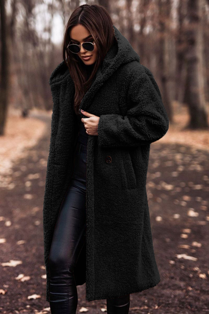 Women's Teddy Fleece Longline Coat
