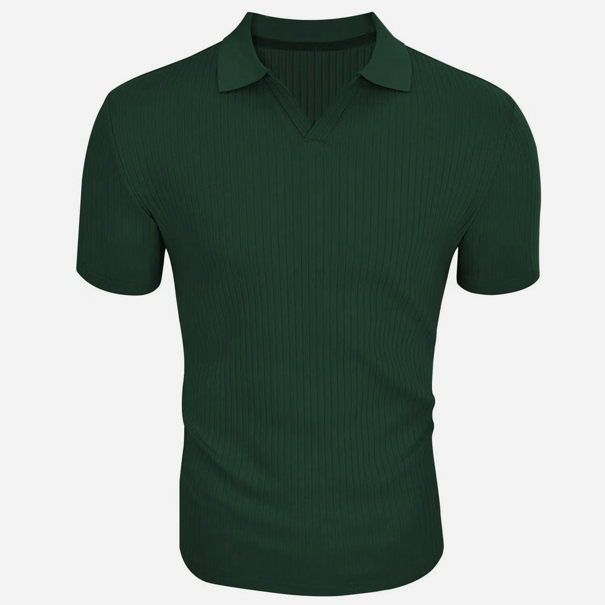 Polo texturé pour homme | Haut en maille ajusté à manches courtes