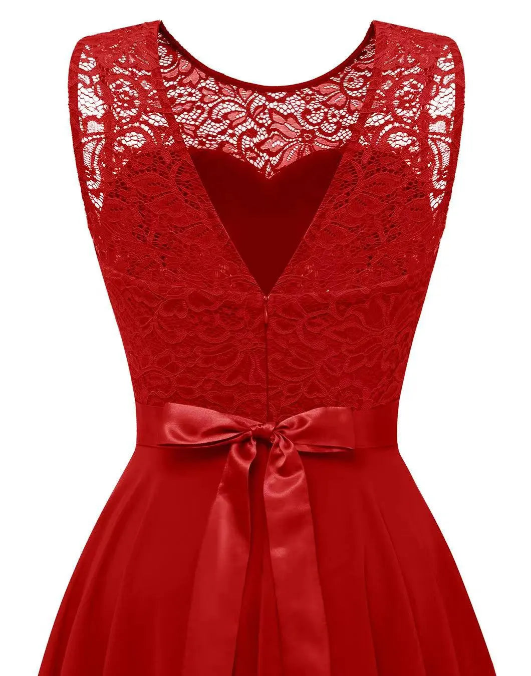 Lace Cocktail Dress with High-Low Hem