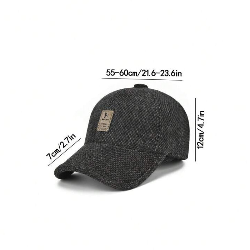 Casquette de baseball style tweed à visière incurvée