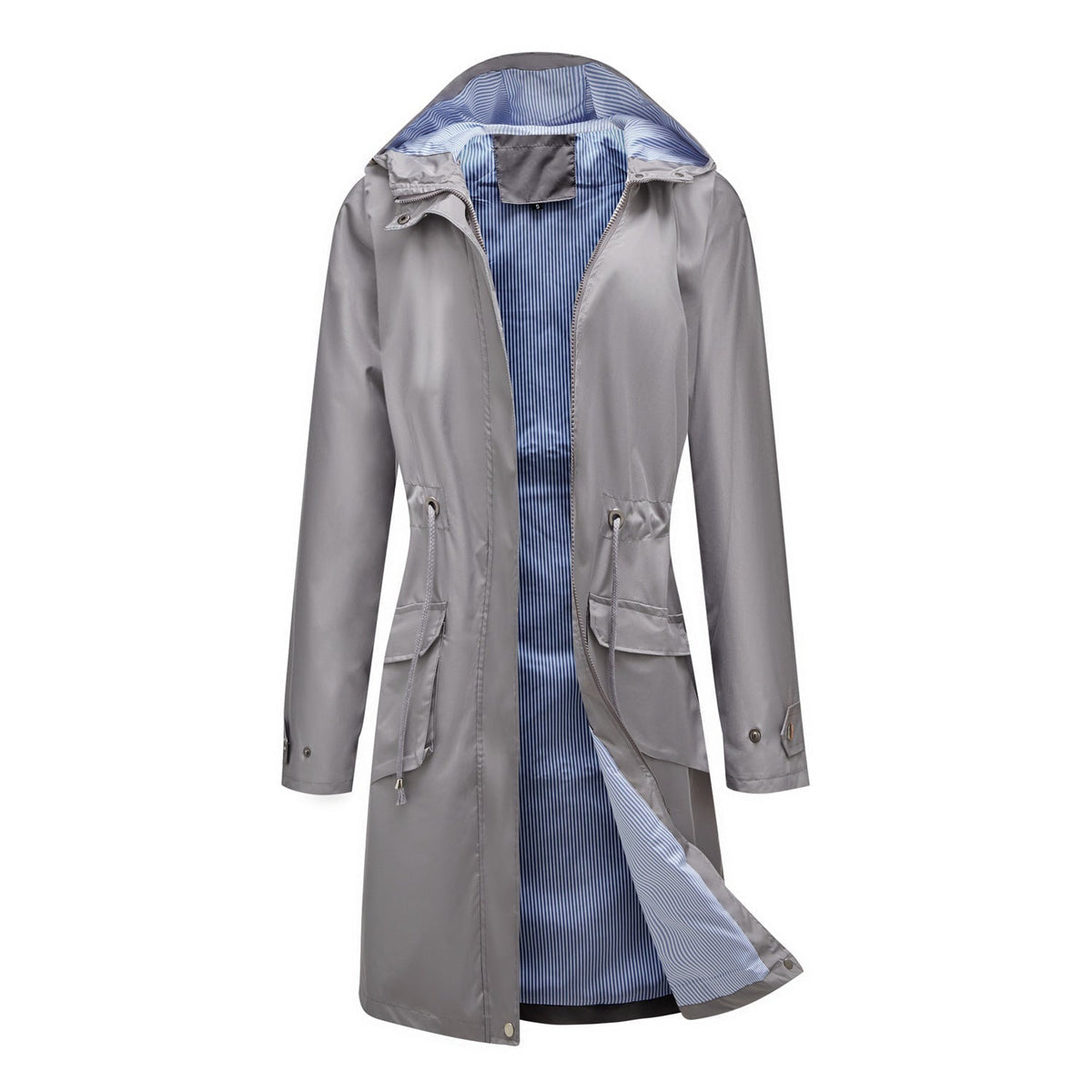 Women’s Longline Hooded Lightweight Raincoat