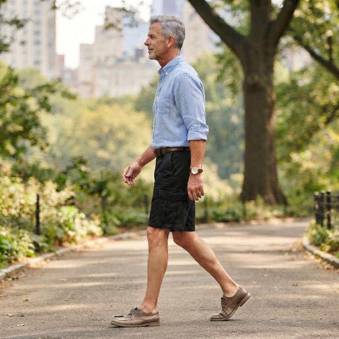 Men's Cargo Shorts with Belt Loops and Side Pockets