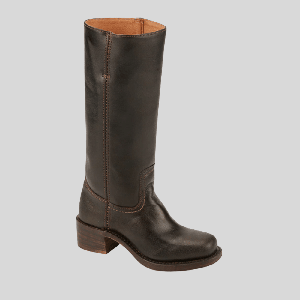 Women’s Knee-High Riding Boots with Low Block Heel