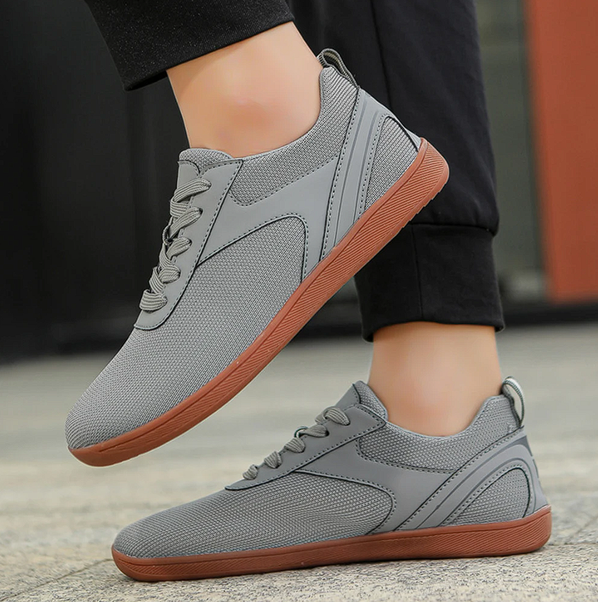 Chaussures de course respirantes en mesh à lacets sur le devant