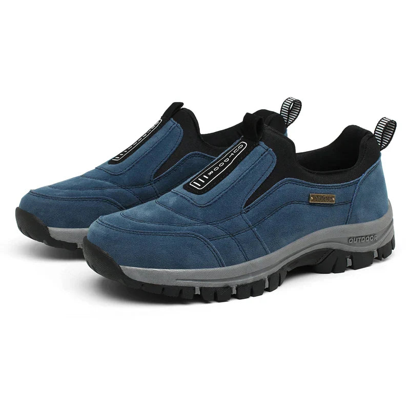 Slip-On Walking Shoes with Rugged Outsole