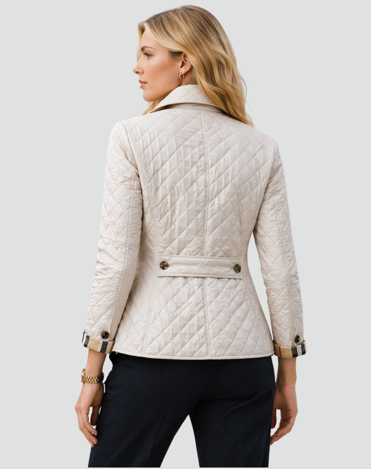 Veste matelassée légère pour femme | Manteau boutonné sur le devant