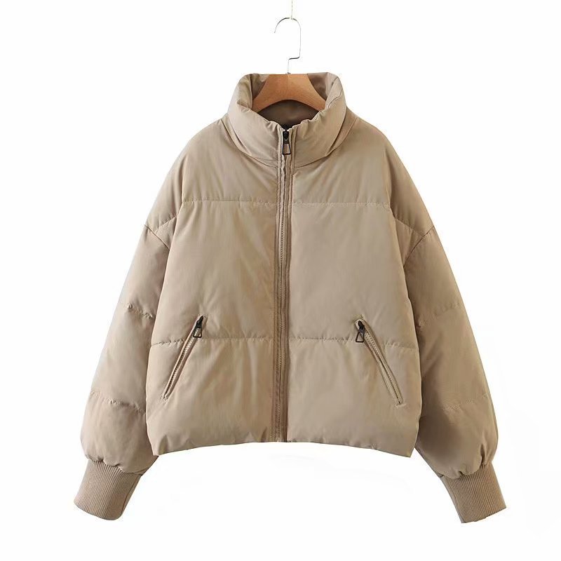 Women’s Padded Puffer Jacket with High Neck