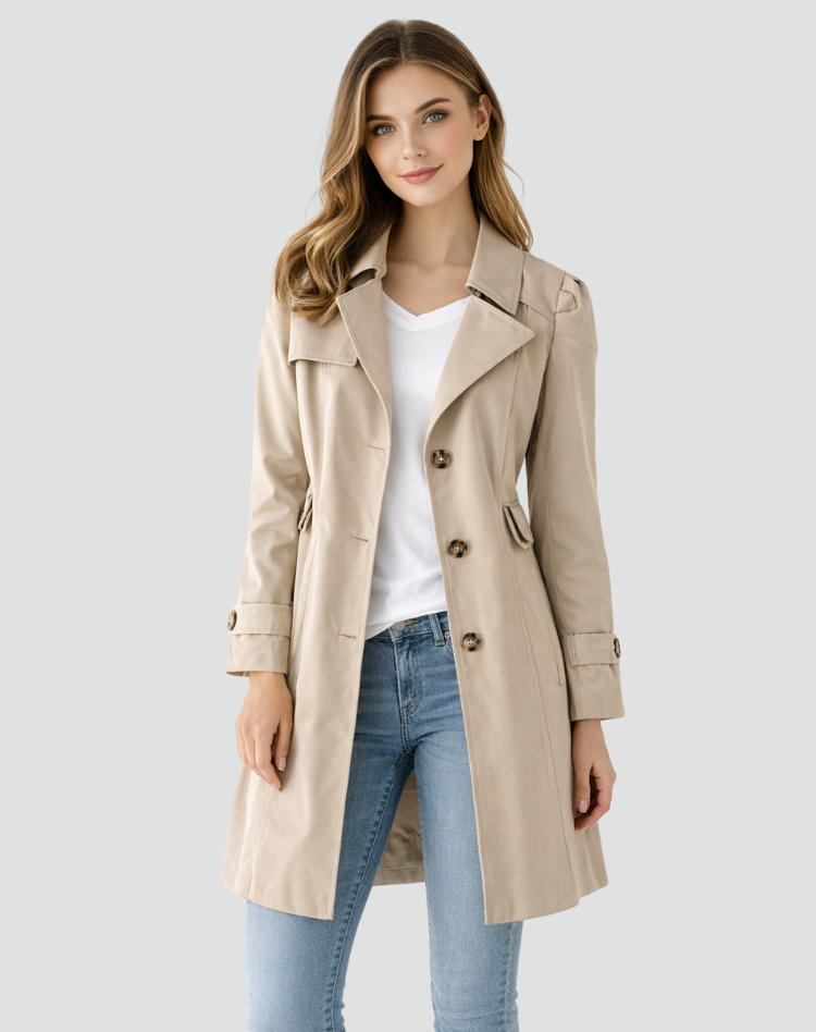 Trench-coat léger pour femme | Veste à revers classique